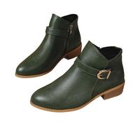 Generico Stivali da Montagna Donna Boots Antiscivolo con Tacco a Zeppa Stivaletto Wide Fit Plateau Passeggio Neve Invernali per Ufficio Incontri Viaggi