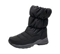 Generico Stivali da Montagna Donna Slip On Scarpe con Tacco a Zeppa Stivaletto Wide Fit Plateau Scarponcini Invernali Calda Giardinaggio Boots Comodi Passeggio