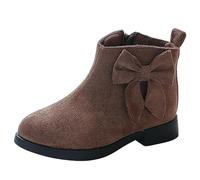 Generico Stivali da Neve per Bambine,Stivali Invernali Antiscivolo Principessa Scarpe Morbido Cotone Allaperto Boots Bottes de Printemps et d'Automne Idéales pour l'Automne l'Hiver