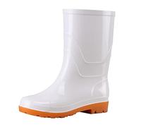 Generico Stivali di Gomma Leggeri da Donna Tronchetti Altezza Stivaletti Slip on Giardino in Lavoro Corti Impermeabili Wellies Ankle Boots all'aperto