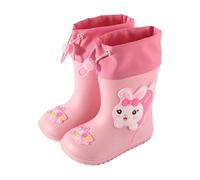 Generico Stivali di Gomma per Ragazze Bambini da Pioggia Impermeabile Ragazzo e Ragazza Scarpe Acqua in Antiscivolo Impermeabili Colorati Antipioggia Adolescenti 4-12 Anni