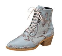 Generico Stivali Donna Con Tacco Stivali Donna Antiscivolo Stivaletti Con Lacci Comodi Eleganti Stivaletto Leggero Antivento Robusti Versatili Pioggia Autunno Inverno Estivi Cielo Blu 39