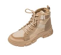 Generico Stivali Donna Estivi Stivali Donna Antiscivolo Stivaletti Con Lacci Eleganti Comodo Stivaletto Caldo Robusti Leggero Versatili Da Pioggia Autunno Inverno Primaverili Cachi 36
