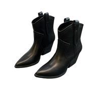 Generico Stivali Donna Invernali Eleganti, Stivaletti Donna Autunno Morbidi Bassi, Stivaletto Antivento Tronchetti Morbidi Stivali Texani Donna Tacco Basso, Neri Stivali Donna