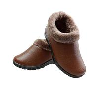 Generico Stivali Donna Invernali Scarpe da Neve Donna Stivaletti Invernali Stivali da,Scarpe Casual Alla Moda,Basse Traspiranti,Imbottiti E Caldi Stivaletti Pelo Dentro (Brown,41)