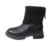 Generico Stivali Donna Invernali Stivali da Neve Donna Scarponcini Invernali Alla Moda da,Spessi,In Velluto Spesso,Con Cerniera,A Tubo Medio,Piatti,In Cotone Non Spesso,A Tubo Medio Del Giorno