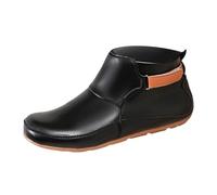 Generico Stivali Donna Invernali Stivali Donna Antiscivolo Stivaletti Senza Lacci Comodi Eleganti Stivaletto Leggero Antivento Robusti Versatili Pioggia Autunno Scarponcini Eleganti Nero 35