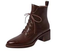 Generico Stivali Donna Inverno Scarpe da Neve Impermeabili Stivaletti Pelliccia Stringate Outdoor Stivali da Trekking Caldi Snow Boots Bassi