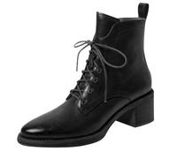 Generico Stivali Donna Inverno Scarpe da Neve Impermeabili Stivaletti Pelliccia Stringate Outdoor Stivali da Trekking Caldi Snow Boots Bassi