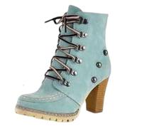 Generico Stivali Donna Inverno Vintage Scarpe da Neve Impermeabili Stivaletti Pelliccia Stringate Outdoor Stivali da Trekking Caldi Snow Boots per le Giornate Fredde