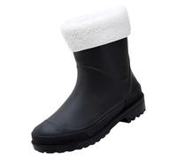 Generico Stivali Gomma Donna Pioggia Leggere Antivento Stivaletti Antipioggia Donna Comodi Rain Boots Con Pelo Stivali Corti da Lavoro Stivali Pioggia Donna Gomma Moda Antiscivolo Tronchetti Donna