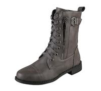 Generico Stivali Invernali Donna Pelle Eleganti Chunky Anfibi Comode con Tacco Stringati Cowboy Ankle Chelsea Boots Stivaletti Morbidi Bassi Calzino Autunnali Suola Antiscivolo per Sicurezza