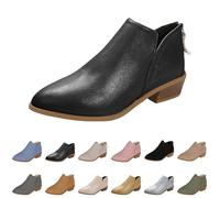 Generico Stivali Invernali Donna Tacco Basso, Tronchetti Donna Antivento Eleganti, Scarponcini Casual Tronchetti Comoda Stivaletti Donna Motociclista Bassi, Stivali Chelsea Donna