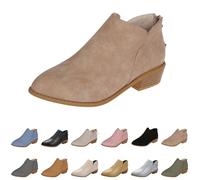 Generico Stivali Invernali Donna Tacco Basso, Tronchetti Donna Antivento Eleganti, Scarponcini Casual Tronchetti Comoda Stivaletti Donna Motociclista Bassi, Stivali Chelsea Donna