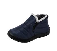 Generico Stivali Neri Lucidi Max Scarpe Universali Calde Snow Short Boots Women Flat Couple Water Caldo Inverno Men Velvet Stivali da Calzature Donna Scarpe da Neve Donna Impermeabili (Blue, 41)