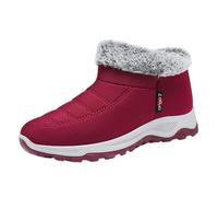 Generico Stivali Neve Donna Stivali Donna Doposci da In Cotone,Invernali,Più Velluto,Spessi E Caldi,In Cotone,Con Suola Morbida,Alla Moda Casual,Comodi Stivaletti Gomma Pioggia (Red,38)