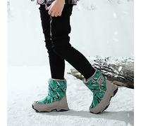 Generico Stivali Per Bambini Comode Carino Stivaletti In Gomma Pvc Antiscivolo Zip/Pull On Alti E Invernali Ragazze Casual Cotone Scarpe Unisex Riutilizzabile