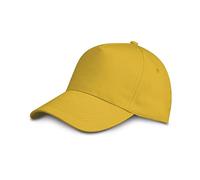 Generico Stock 10 Pezzi Cappello in Cotone Vari Colori Visiera Rigida Regolabile | Cotone 100% | 10 Cappelli Cappellini per GITA Festa Party Vacanza Colonia (Giallo)