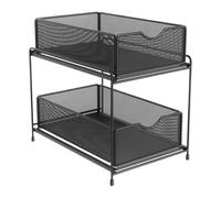 Generico Storage Basket - Pull Out Cleaning Supply Holder, Tiered Countertop Organizer, Secured Bottom Component, Deep Container Depth, Ventilated Design Arrangement, Home Organization for Kitchen
