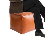 Generico Storage Foot Rest, Soft Fillable Foot Stool Seat, Foldable Toy Chest Chair, with Padded Cushion Hidden Compartment, for Versatile Use in Bedroom, Workplace, Dorm, Home