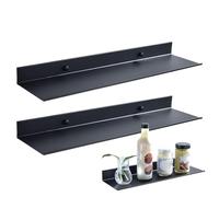 Generico Storage Rack, Floating Shelves for Wall, 2-Piece Aluminum Alloy Display Shelf, Modern Storage Organizer, Home Decoration for Living Room, Bedroom, and Study Room