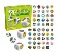 Generico Story Telling Cubes For Kids - 9pcs Educational Storytelling Dice Game | Premium Acrylic Cartoon Pattern Creative Story Cubes, Early Education Table Game To Boost Logical Thinking Vocabulary