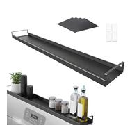 Generico Stove Rack - Magnetic Shelf, Behind The Oven Shelf Seasoning Organizer, Metal Extendable Kitchen Organizer, Space Saving Seasoning Rack For Cooktop Cooking Baking Oil Bottles