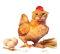 Generico Strana bambola con cuscino da tiro con pollo e gatto di peluche