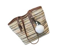 Generico Straw Beach Bag | Trendy Summer Tote, Woven Shoulder Handbag