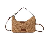 Generico Straw Clutch | Vintage Zipper Tote With Adjustable Shoulder Strap