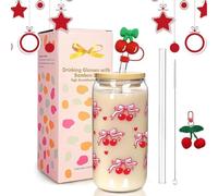Generico Straw di di Natale - bicchiere caldo caldo con da cucina che cambia il colore per divertimento delle bevande, caratteristica divertente con paglia riutilizzabile, esperienza di bevande per