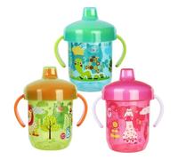 Generico Straw Sippy Cup - Cartoon Animal Sippy Cup With Handles And Straw | Kids Feeding Strawcup With Non Slip Handles, Spill Proof Trainer Cup