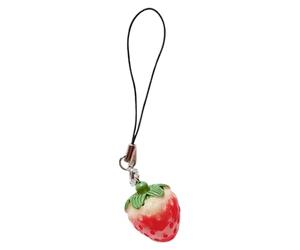 Generico Strawberry Keychain Charm, Tomato Resin Pendant, 3.15 inches Aesthetic and Fruit Ornament, Simulated Design for Phone, Purse, Bag Strap, Cute Accessory Daily Carry Easy to Use
