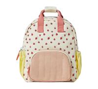 Generico Strawberry Print Backpacks, Kids Fruit Pattern Canvas Bag, Cute Strawberry Bags, Multifunctional Girls Backpack for School, Running, Hiking and Daily Use, 8.66x3.15x10.63 inches