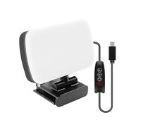 Generico Streaming Lights, 360° Rotatable Computer Light for Video Conferencing, 3.94 * 2.36 * 0.59in Adjustable 3 Lighting Modes, 6500K Dimmable Webcam Light for Remote Work, Zoom Calls,