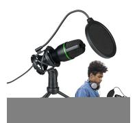 Generico Streaming - PC Condenser RGB, fascio di microfonoUSB del computer, microfonodi registrazione del suono trasparente, microfonodesktop regolabile con effetti RGB | micPodcast Professional pe