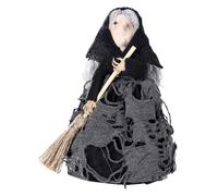 Generico Strega di Bambola di Halloween su Una Scopa - Giocattoli Divertenti per Halloween, Decorazione di Halloween Vive | Decorazione di Halloween, Bambola Halloween Fatta A Mano, Decorativi Unici