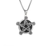 Generico Stregoneria Stregoneria Pentagramma Collana per uomini donne Amuleto religioso retrò