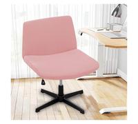 Generico Stretch Armless Chair Slipcover with Design, Elastic Mid-Back Accent Chair Protector for Home Office, Bedroom, Study Soft Removable Fabric(rosa)