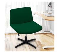Generico Stretch Armless Chair Slipcover with Design, Elastic Mid-Back Accent Chair Protector for Home Office, Bedroom, Study Soft Removable Fabric(Green)