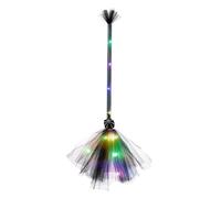 Generico Stretches Broom - 25.59 pollici di poppate per la festa delle streghe illuminate, di volo magico | POTO PROPS COSPLAY PER IL RULE DA CHIEDI PACILE MASQUERADE IN IN INDITENE OUTDOOR | Witch