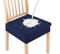 Generico Stretchy Waterproof Chair Covers,Waterproof Seat Covers for Dining Room Chairs Set of 4,Removable and Washable Kitchen Dining Chair Cover, Elastic Non-Slip (navy blue,6pcs)