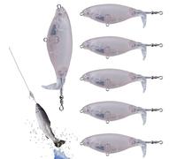 Genérico Stretto In Non Verniciato - Esche Non Verniciate | 6X Crankbaits A Coda Multipla con Occhi | Attrezzatura Da per Trote Di Lucioperca Di Branzino con I Corpi Di Segnuolo