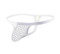 Generico String Uomo Sexy Perizoma Intimo Hot Tanga Jockstrap Pizzo a Rete Mutande Slip Traspirante Erotico Morbidi G-String a Vita Bassa T-Back Bikini Fishnet Men's Underwear
