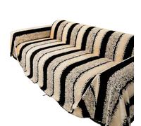 Generico Striped High Elastic Scratch-Resistant Sofa Cover | Soft Plush Non-Slip Couch Cover, Pet Friendly Dog & Cat Washable Mat, All-Season Furniture Protector, Comfort