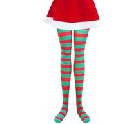 Genérico Striped Tights For Girls - Poliestere 110-115 cm | Classic Striped Socks, Christmas Stocking Holiday Costume For Halloween Christmas Cosplay Party Dress Up | Kids Daily Wear Festive Use