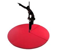 Generico Stripper Pole Crash Mat - Tappetino di Sicurezza per Danza Spesso e Pieghevole, Rotondo, 120 cm x 3 cm (47,2 Pollici x 1,2 Pollici), Cuscino anticaduta per Palestra Domestica, Rosso - Ideale
