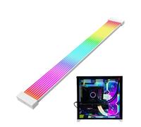 Generico Striscia ARGB per PC, cavi RGB | Cavo prolunga RGB con guaina per cavo PC a 24 pin,Adattatore connettore colorato, strisce LED al neon diffuse per computer