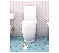 Generico Striscia di barriera for l'acqua del bagno Striscia di fissaggio for la barriera d'acqua, rivestimento sigillante for bordi del lavandino in silicone alto 5 cm(150cm/59in)