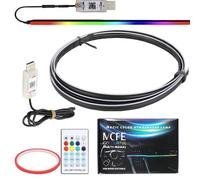 Generico Striscia di RGB di auto, striscia interna LED Light - Controllo delle app multicolori, cambia il colore per abbinare il ritmo musicale all'interno della 'auto per la console centrale.